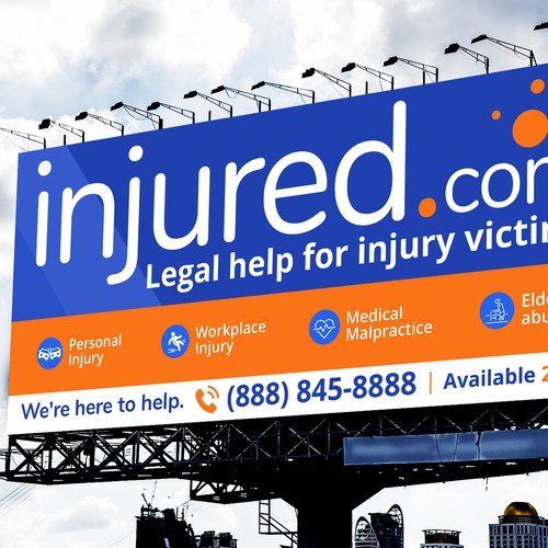 Injured.com Billboard Poster Design Design by GrApHiC cReAtIoN™