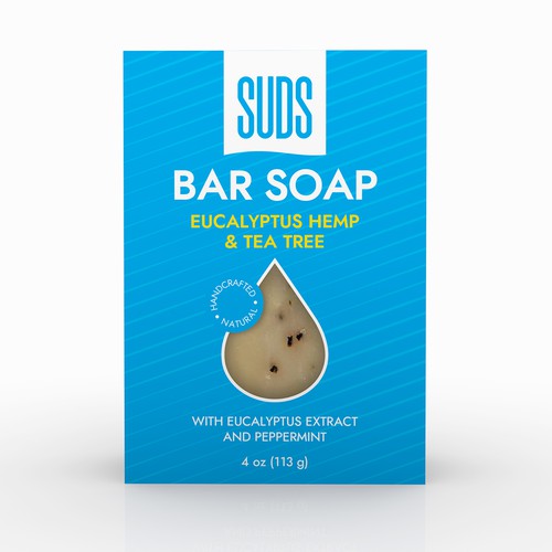 Redesign SUDS™ Bar Soap Packaging with Bold & Modern Colorways Design by MishkaBooo design