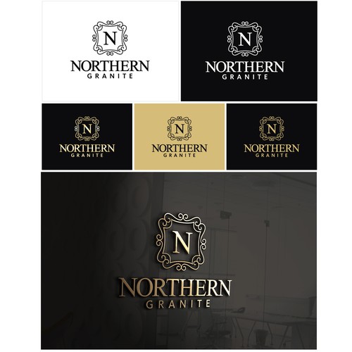 Create elegant logo for a luxury granite counter top fabricator-ontwerp door .atje