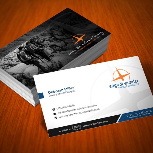 Create a card that exudes the awesomeness of luxury adventure travel Design by arjay_gfxdesigns