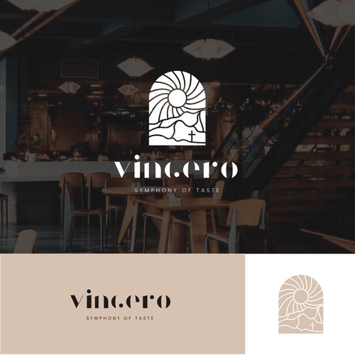 Making a logo in a restaurant (Name is VINCERO) Design by BeGood Studio