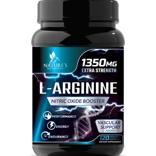 Powerful L-Arginine Capsules Design Needed for Nature's Nutrition Design by Wfemme