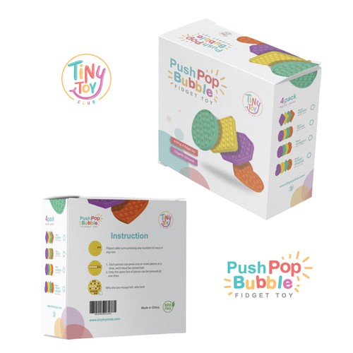 Toy Company in need of a playful, bright, and descriptive packaging. Design by cl3an & the Bridge