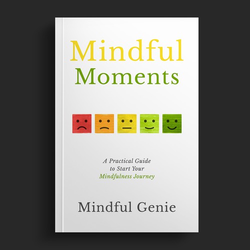 Catchy book cover design for my mindful meditation book. Design by DZINEstudio™