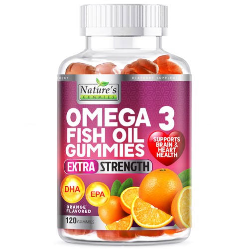 Tasty Omega 3 Fish Oil Gummies Design needed for Nature's Gummies Design by agooshe