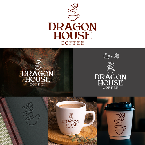 Design a Mediaeval Dragon Logo for a Coffee Company Design by Luis Delgado