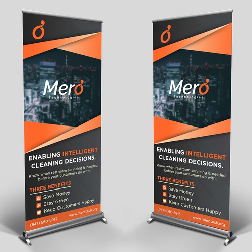 Growing tech startup in IoT needs a banner design for trade-shows Design by ripon99