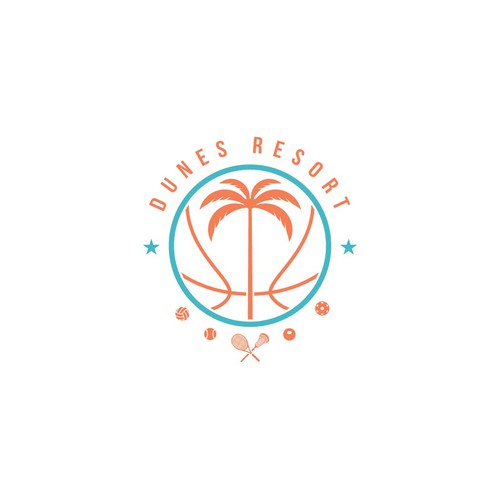DUNESRESORT Basketball court logo. Diseño de Happy Virus