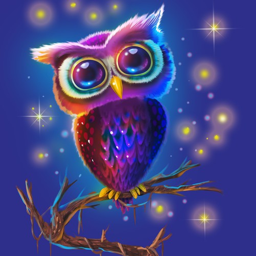 Cute Owl for painting by numbers Design by Judgestorm