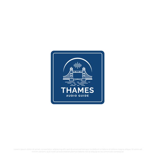 New logo for tourist audio guide of the Thames in London Design by James®