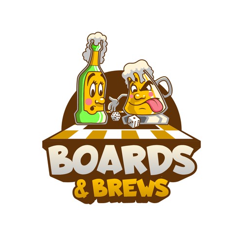 Fun logo for social group focused on beer & board games Design by Ogi's design