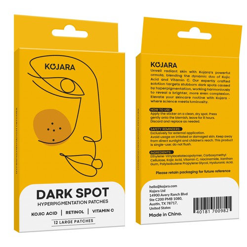 DARK SPOT PATCH PACKAGING Design by Rajith Shantha