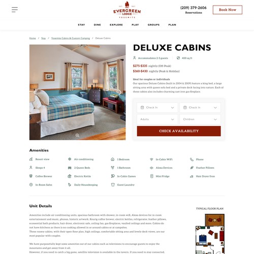 Designs | Yosemite Hotel/Lodge Website Design | Web page design contest