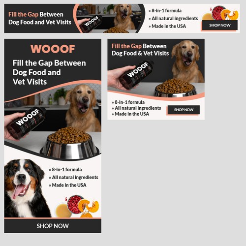 WOOOF Dog Multivitamin banner ads Design by Hristo Itchov