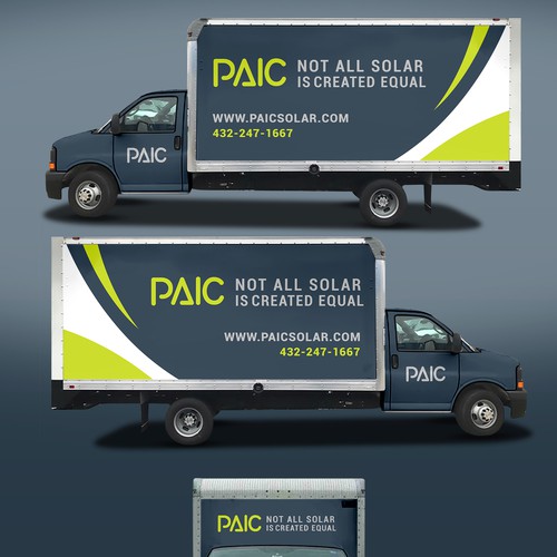 Design us an eye catching, modern, box truck wrap! Design by Duha™