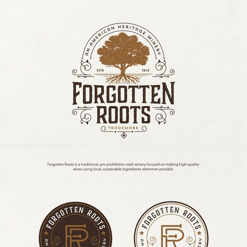 Create a Winery Logo for Forgotten Roots! Design by Project 4