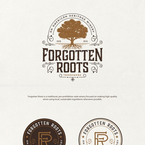 Design di Create a Winery Logo for Forgotten Roots! di Project 4