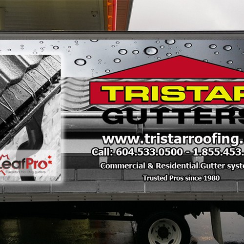 Tristar Gutter truck vehicle wrap (I AM HAVING A PRO INSTALL WRAP) Design by Andygraphics2