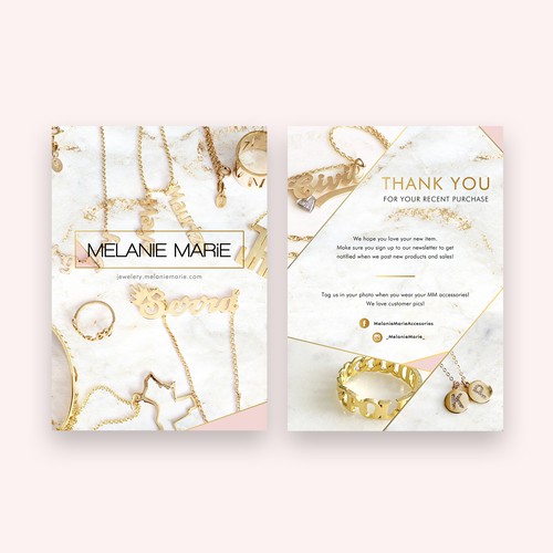 Design an Aesthetically Pleasing Jewelry Flyer/ Insert! Design by @rysmrn
