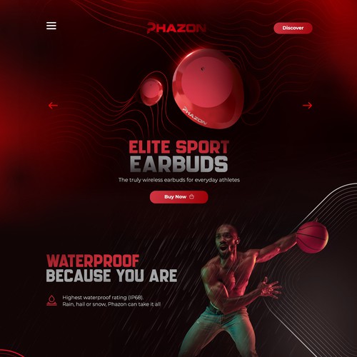 Wireless earbuds website remake Design by vyncadq