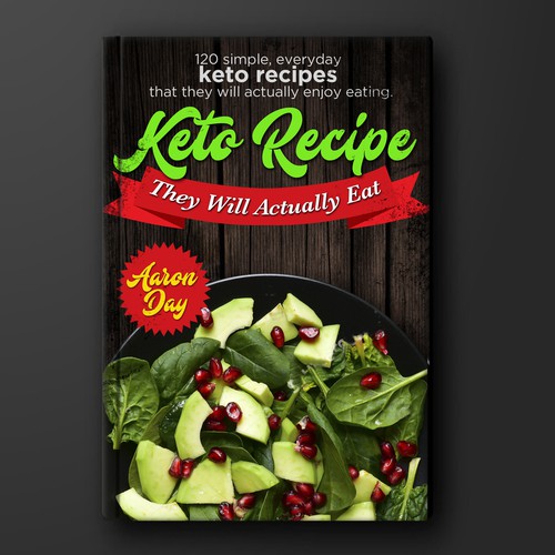 Diseño de Design Healthy Ketogenic Recipe Book Cover de arté digital graphics