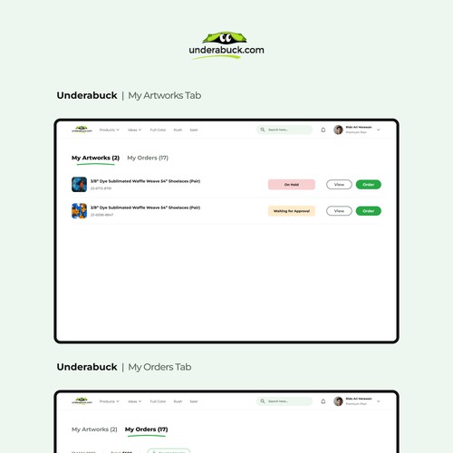 Easy to use Customer Account Page Design by ridoariherawan