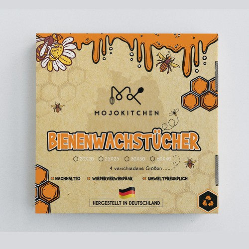 Modern Packaging for Beewax Wraps Made in Germany Design by Jatinder005