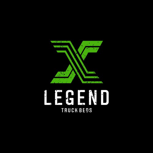Legend X Truck Bed's Logo Design by industrial brain ltd
