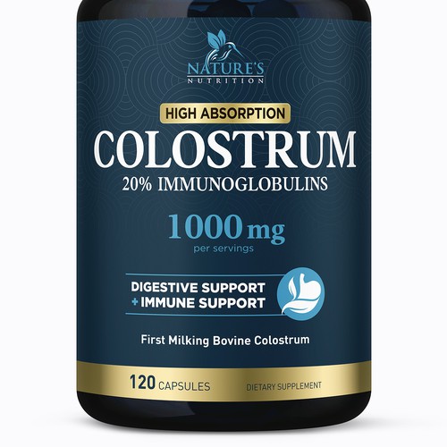 Powerful, Colostrum Design Needed for Nature's Nutrition Design by FreshApple@Michelle