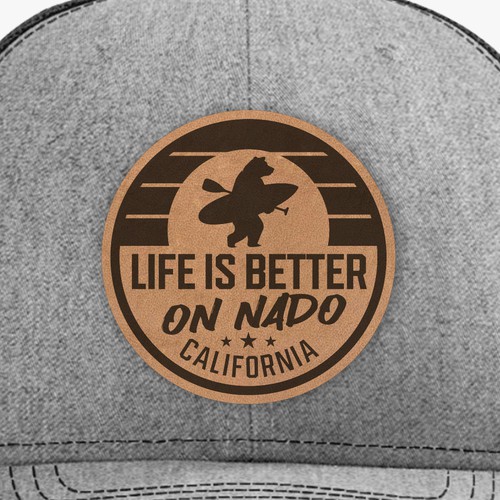 Design di Leather Patch Hat di H A N A