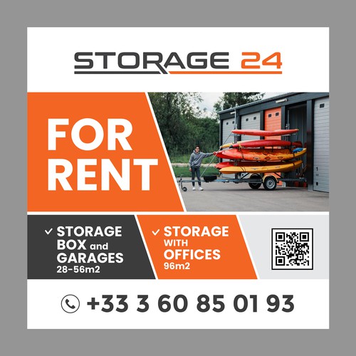 Creative banner design for a storage company Design by dezignedge*