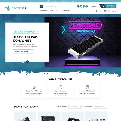 Design Homepage for World's Largest Store for PC Performance Parts Design by UD_Pro