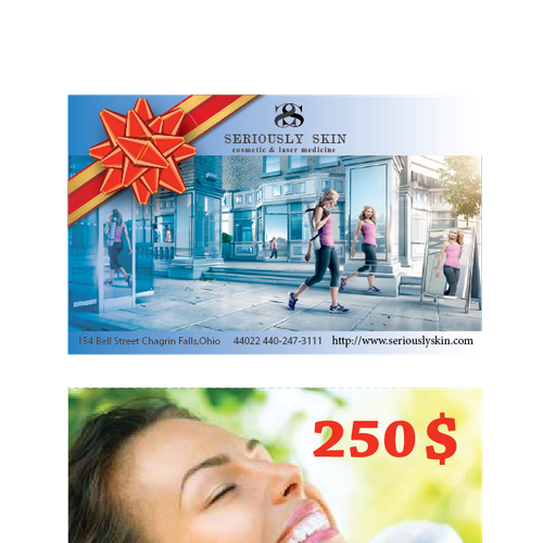 Holiday gift card design for a Cosmetic Medicine practice Design by bjanka175