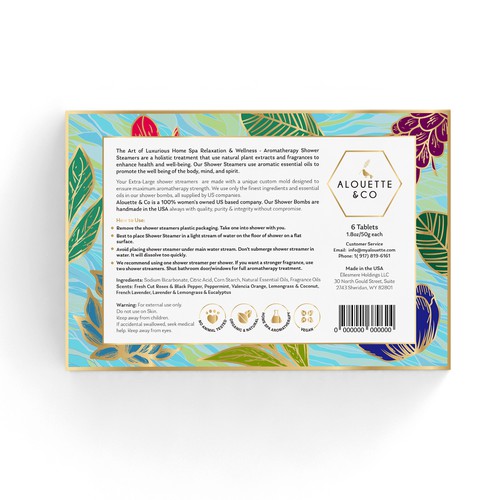 Design Beautiful Colorful Shower Steamer Gift Box that shouts Click me!  for French Luxury Bath & Shower Company Design by EffieK