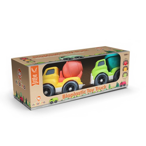 "Playful packaging design for a sustainable children toys brand" Design by laudes