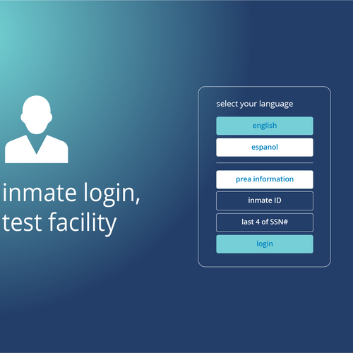 Kiosk login and menu system Other web or app design contest