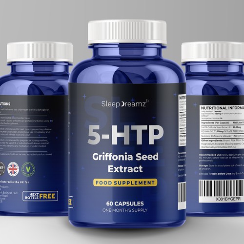 Sleep Supplement Label Design for Global Sleep Brand Design by atensebling