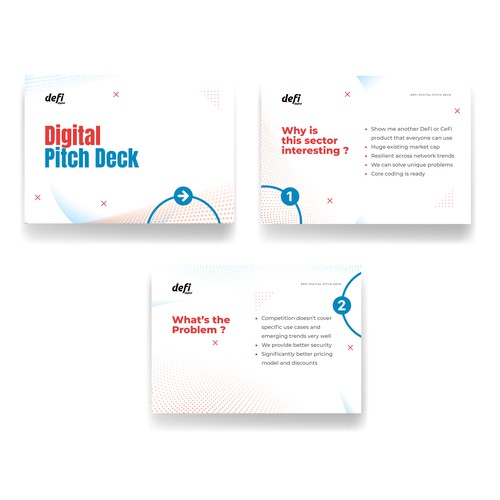 2 Slide EASY Web3 Pitch Template - Defi.Digital Design by Randys