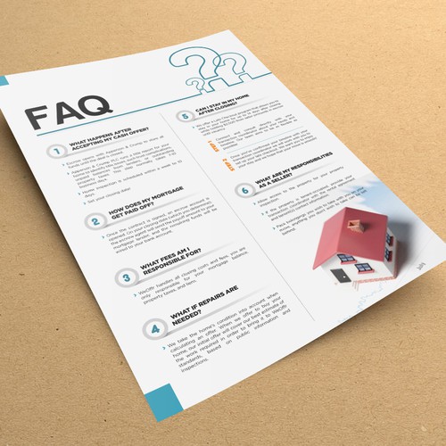 FAQ Flyer made For Real Estate Homebuyer Réalisé par Y&B