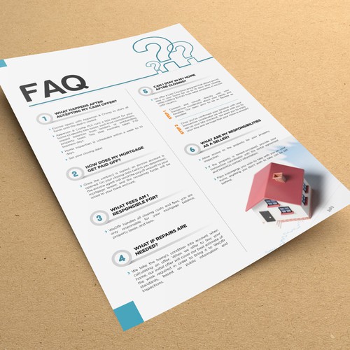 FAQ Flyer made For Real Estate Homebuyer Design por Y&B