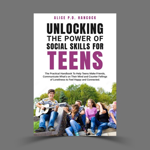 Minimalist Book cover for Teens ages 13-18 suffering from social anxiety and need to learn social skills Design by KMS Arafat