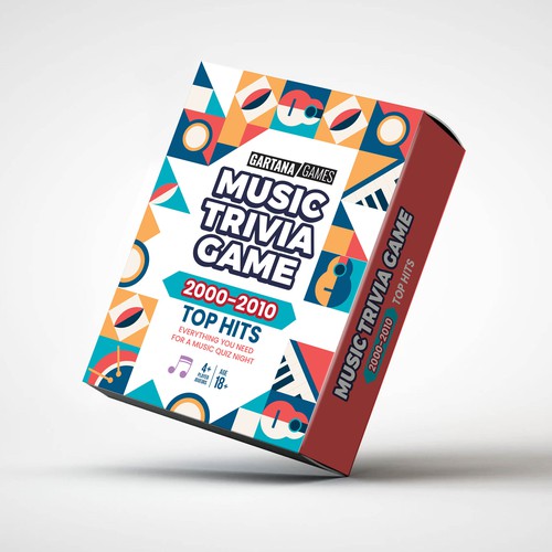 Create a packaging design for a music trivia game Design by JavanaGrafix