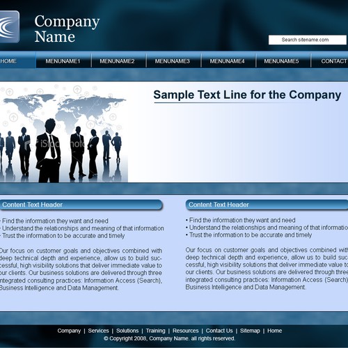 1-3 Page Website Template Design von techsp123