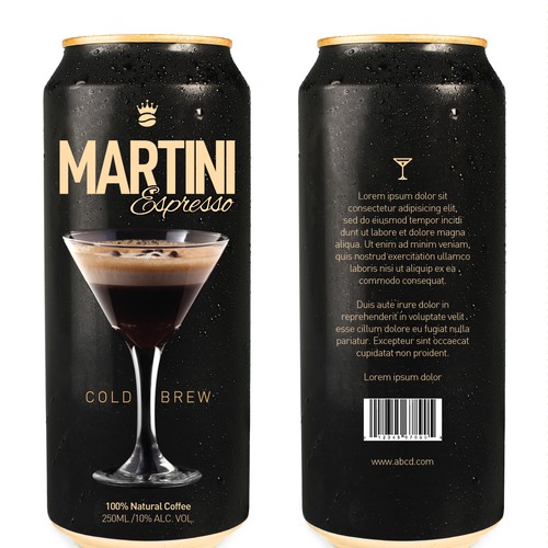 Logo / Product Design for new Espresso Martini beverage Design by Dakamrank