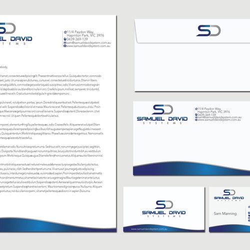 New stationery wanted for Samuel David Systems デザイン by jopet-ns
