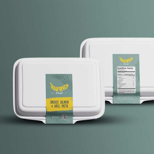 Meal prep container label for Miami company Design by Bee Man