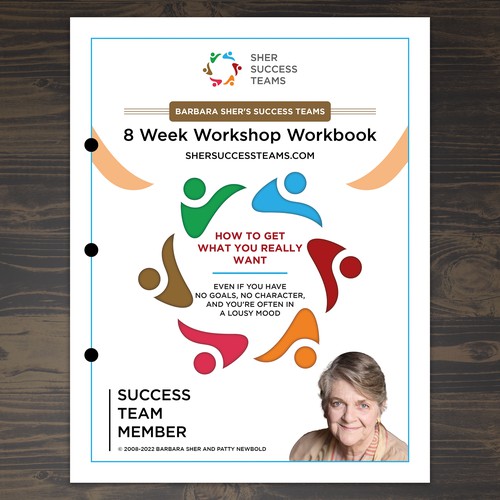 Workbook front cover for adults with big dreams - make me smile Design by Unboxing Studio