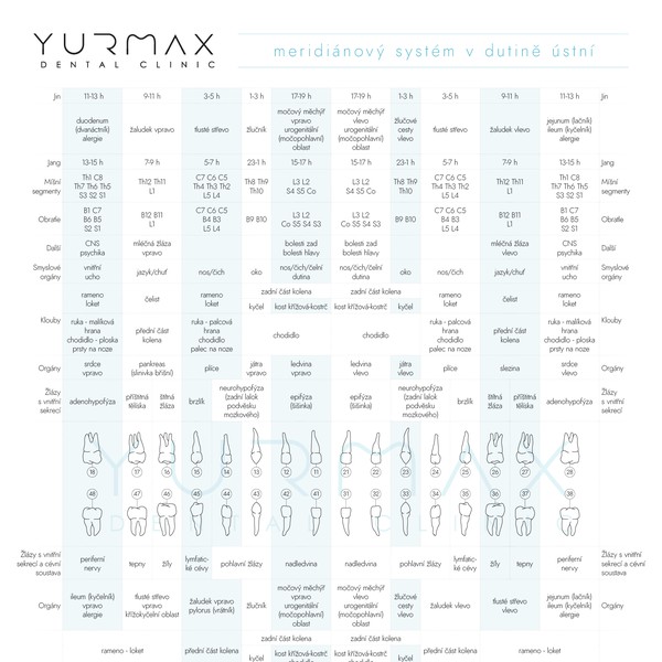 Poster with table for dental clinic