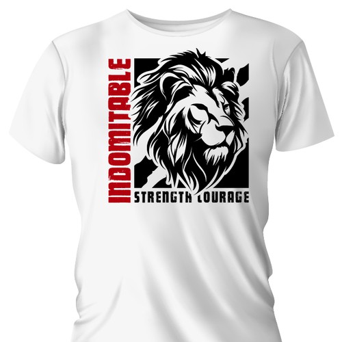 Lion tshirt design to inspire men to greatness Design by niki99