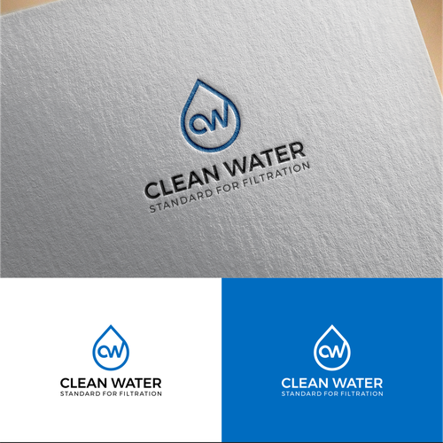 Simple Clean Logo for Water Filtration Company Design by Lion Black